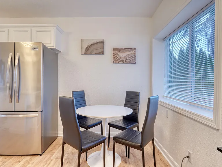 Sit and enjoy the morning sun while enjoying the dining area provided