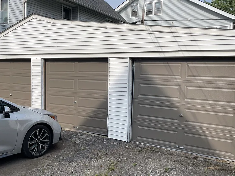 new garage doors installed July 2026. individual locks.