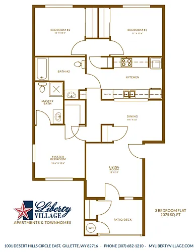 Floor plan 3 Bedroom Flat