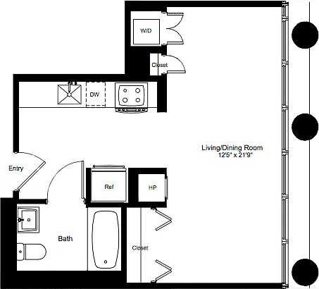 Floor plan Studio D 2