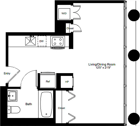 Floor plan Studio D 2