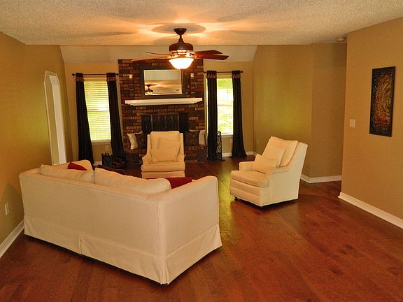 Large family room with fireplace