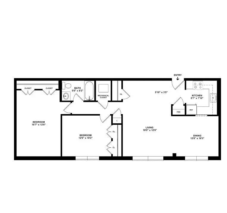 Floor plan 2 Bedroom