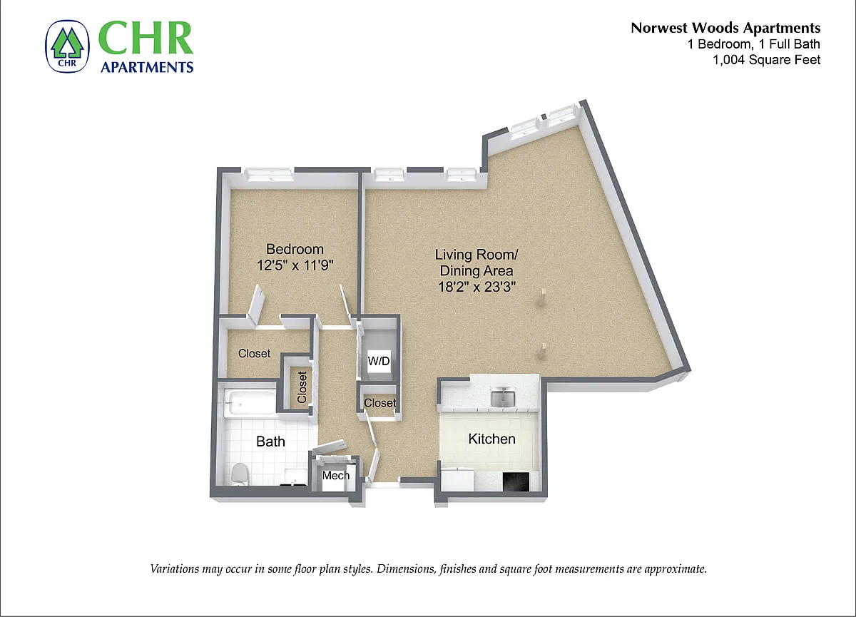 Floor plan 1 Bedroom