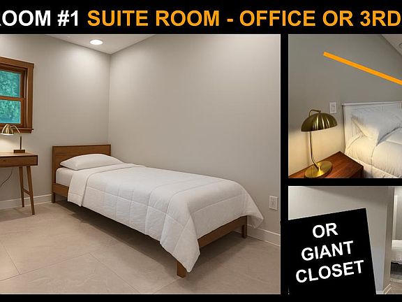 From the master bed, you see the window in this space. When you walk into the space, it becomes deeper - use for a 3rd bedroom, office, luxurious closet, nursery, etc.