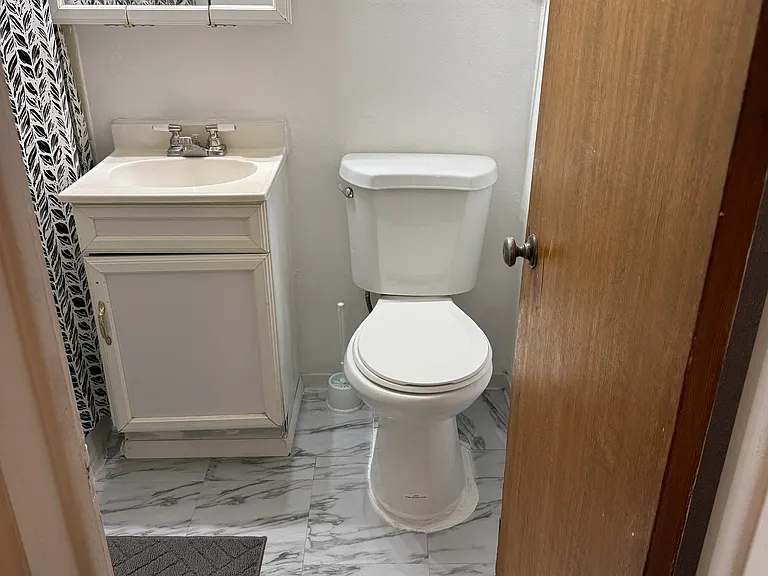New floors in bathroom!