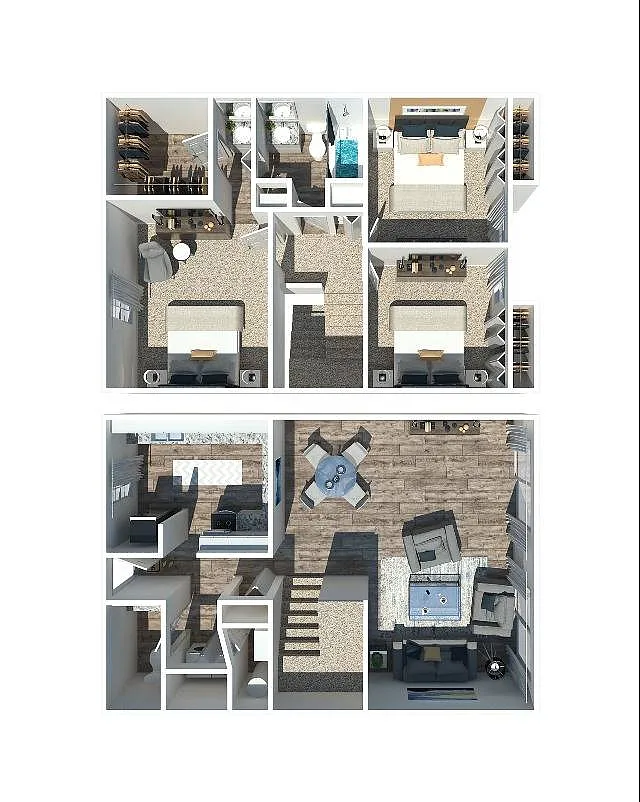 Floor plan 3 Bedroom Townhome