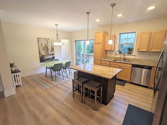 Kitchen island with granite