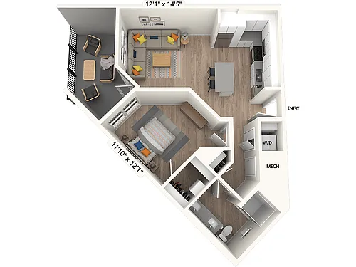 Floor plan AM12.4-W-Scheme II