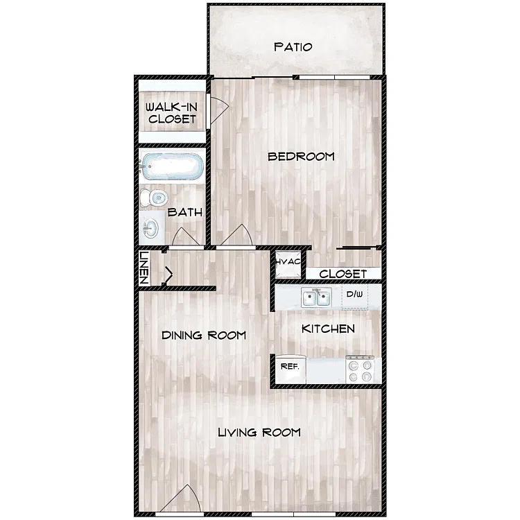 Floor plan Cambria w/patio