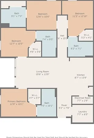 4 Bedroom w Measurements 4 Bedroom w Measurements
