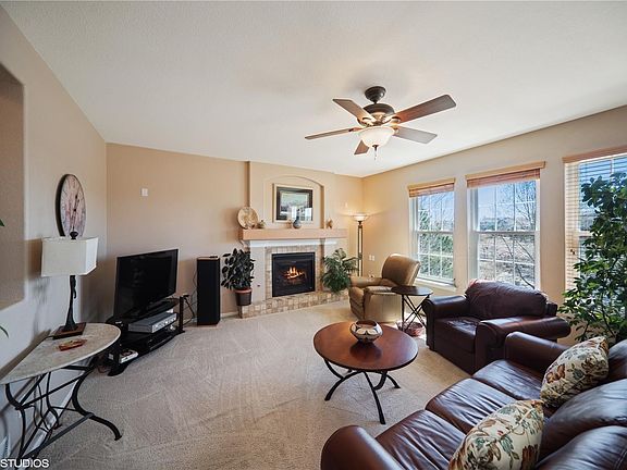 Family room with gas fireplace