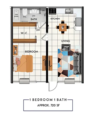 Floor plan 1-Bedroom