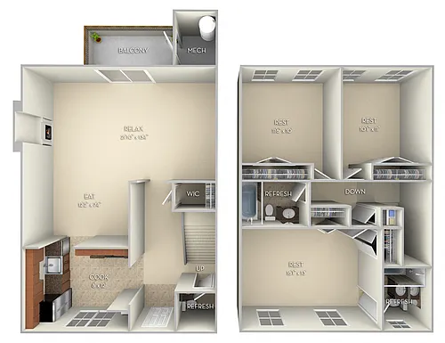 Floor plan The Woodlawn Town Home