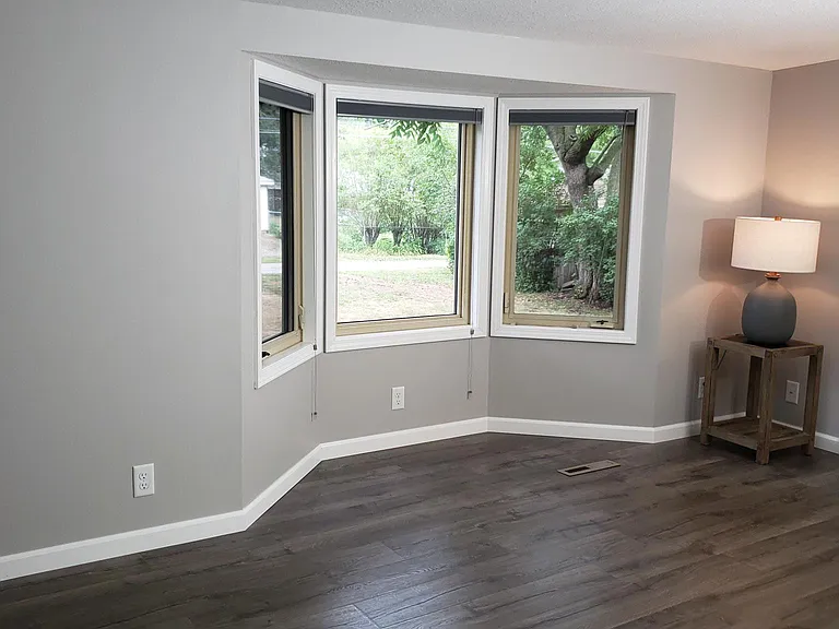 Blackout blinds on bedroom windows