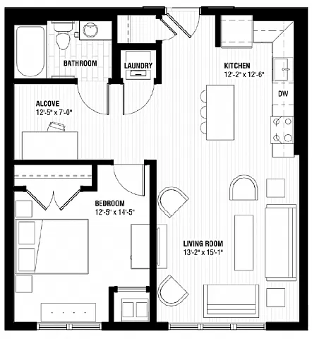 Floor plan New Orleans - 1+B
