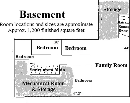 Basement floor plan.