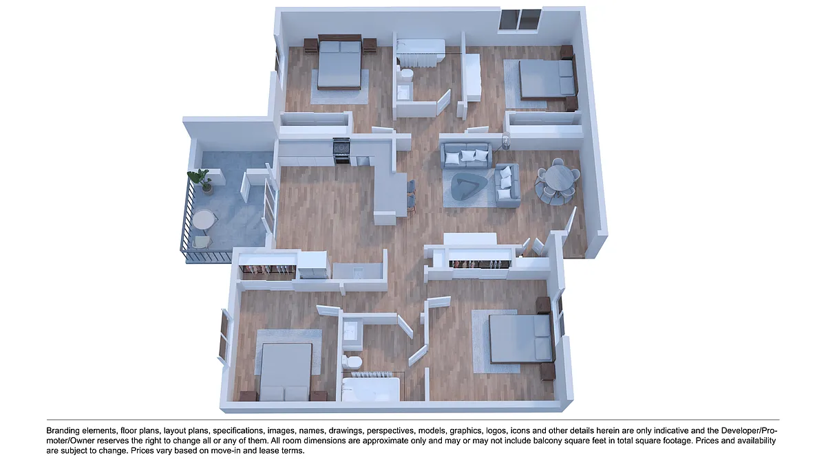 Floor plan Dorsett 4B2B