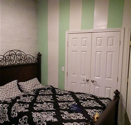 Bedroom - this existing wallpaper will be removed and walls