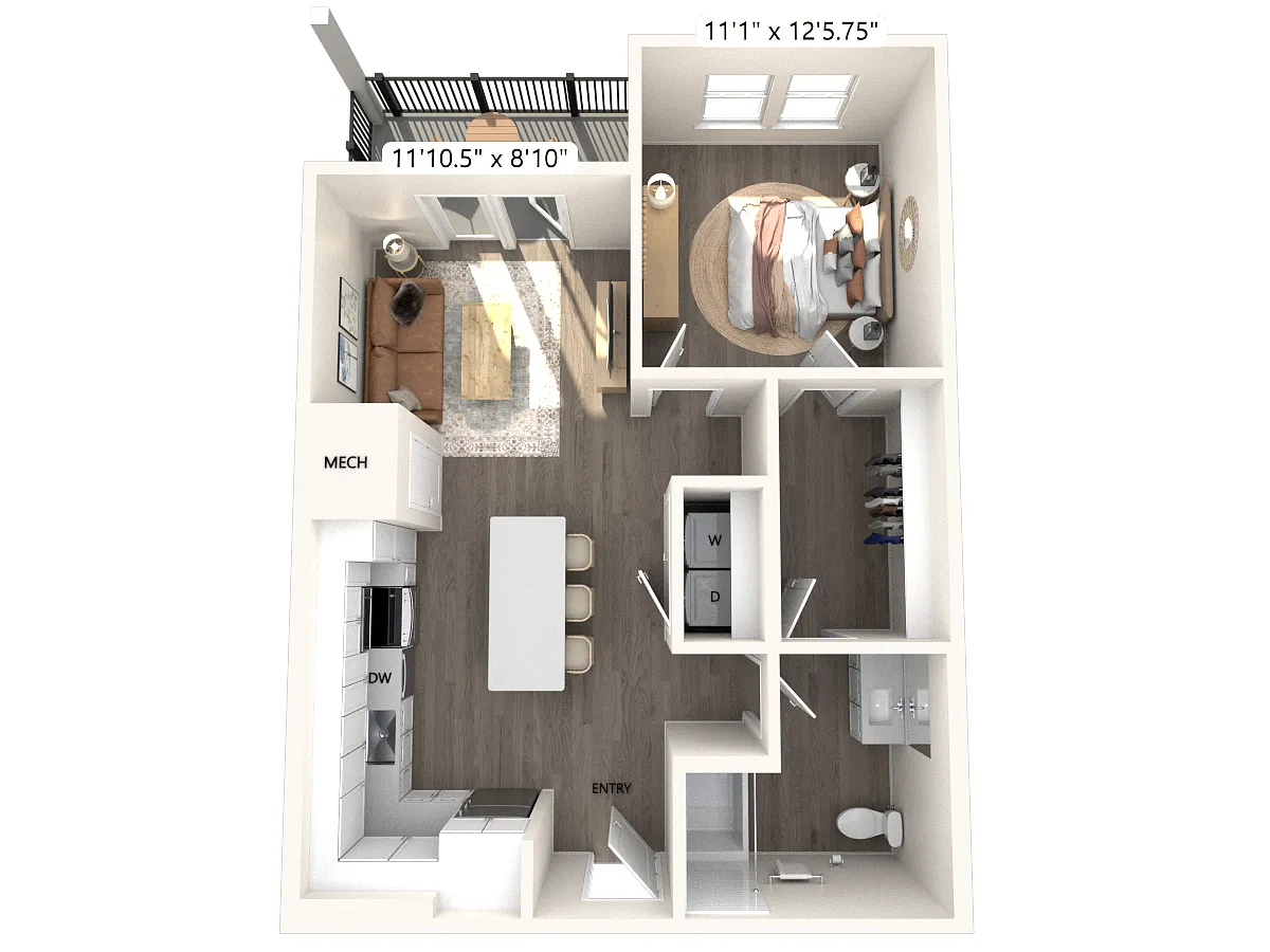 Floor plan A2-767sf
