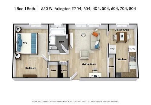 Floor plan 1 Bedroom