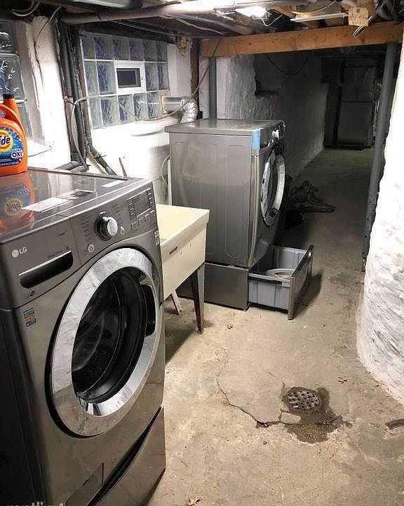 Laundry and storage in basement