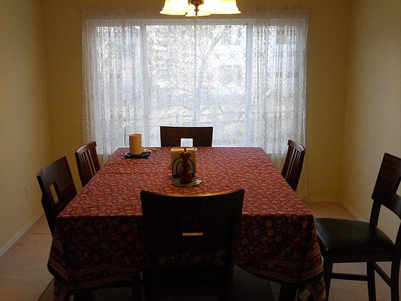 Formal dining room is adjacent to the kitchen.
