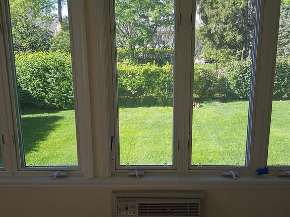backyard view through the Sunroom