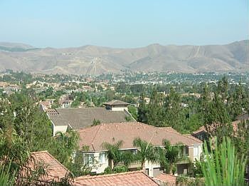 View of the hills from balcony