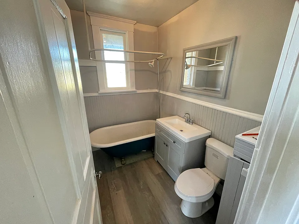 New fixtures, with vintage claw-foot tub