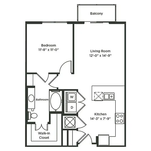 Floor plan 1 Bed