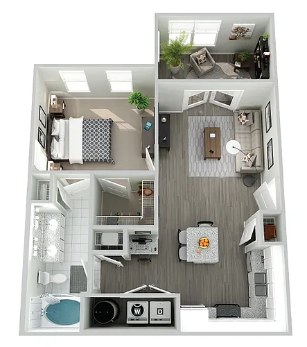 Floor plan A1C with Sunroom