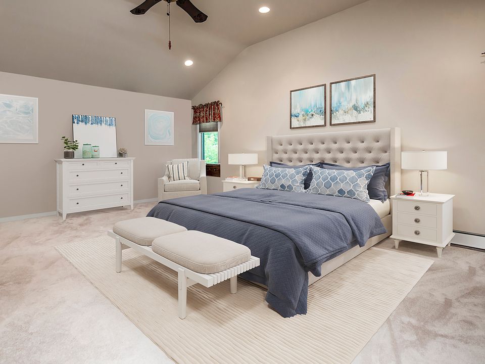 Virtually Staged Master Bed