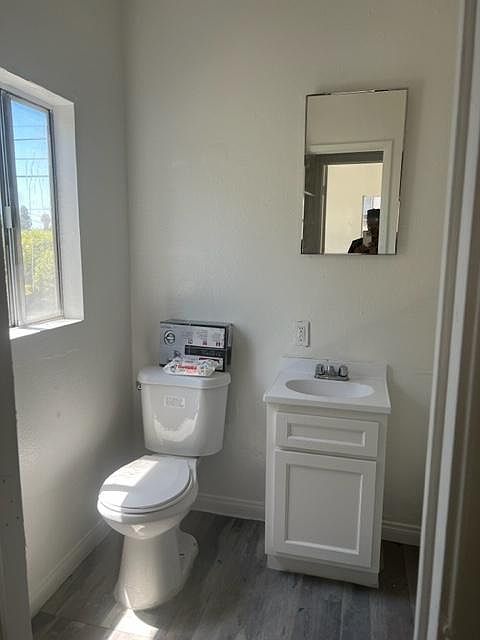 Please request updated bathroom photo via text. This was take during remodel.
