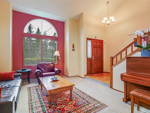 Enter to soaring vaulted ceilings and large windows.