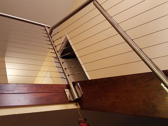 stairs with railings