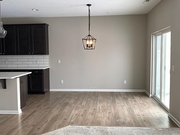Dining Area with custom lighting