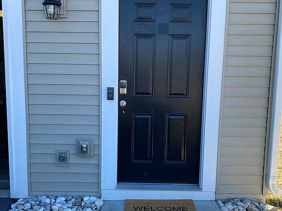newly painted front door.