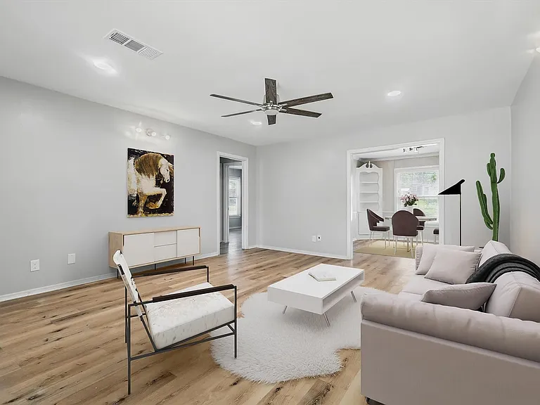 VIRTUALLY STAGED living room