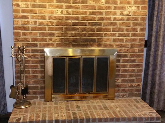 Living Room Wood Burning Fireplace