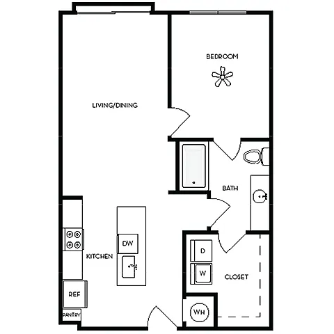 Floor plan One-Bedroom (A4)