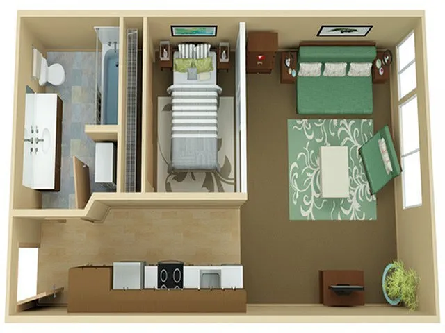 Floor plan Urban One Bedroom