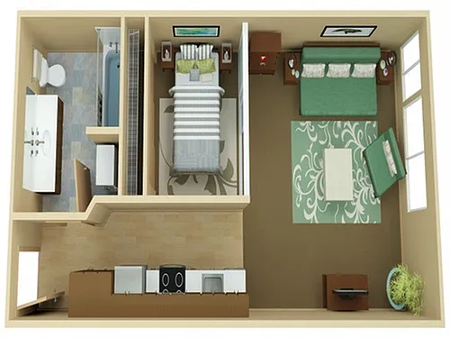 Floor plan Urban One Bedroom