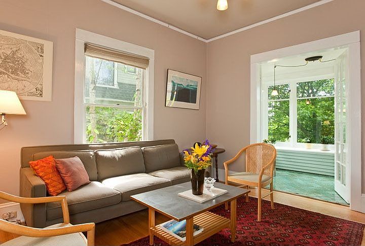 Living room with hardwood floors