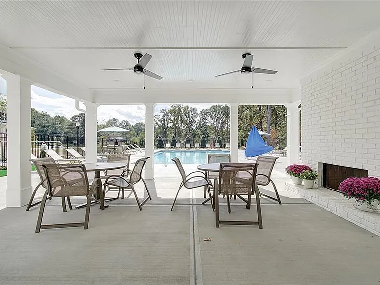 Neighborhood cabana with outdoor fireplace!