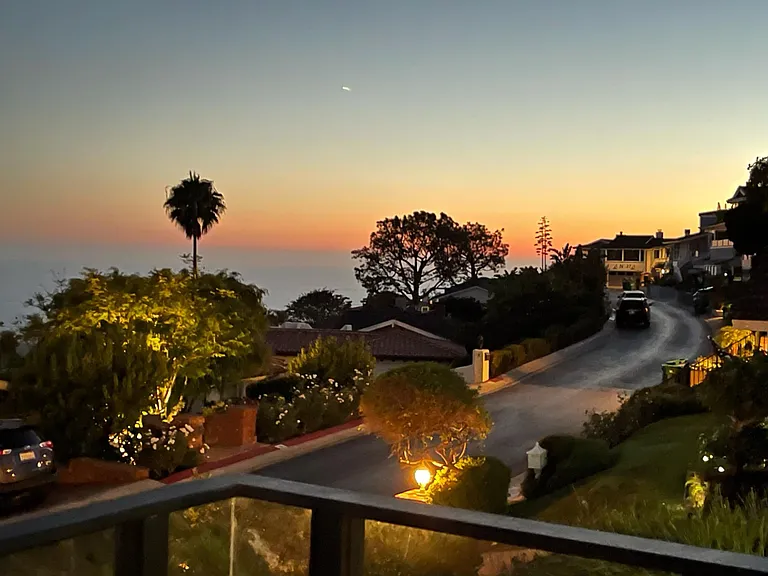 sunset view from the balcony
