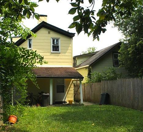 The backyard is private and flat and fully enclosed