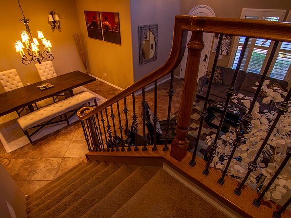 2nd floor view of dining room