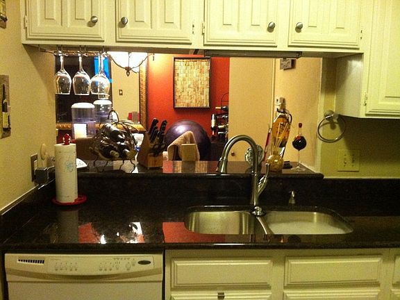 Granite counters in kitchen