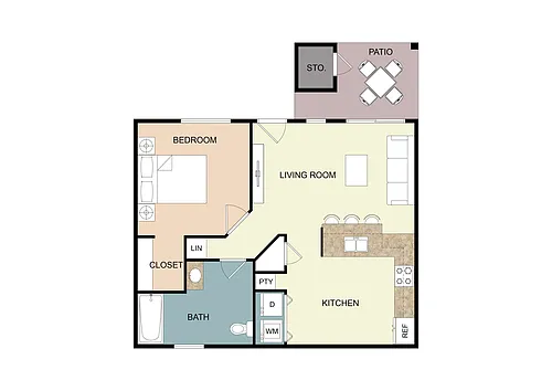 Floor plan One Bedroom